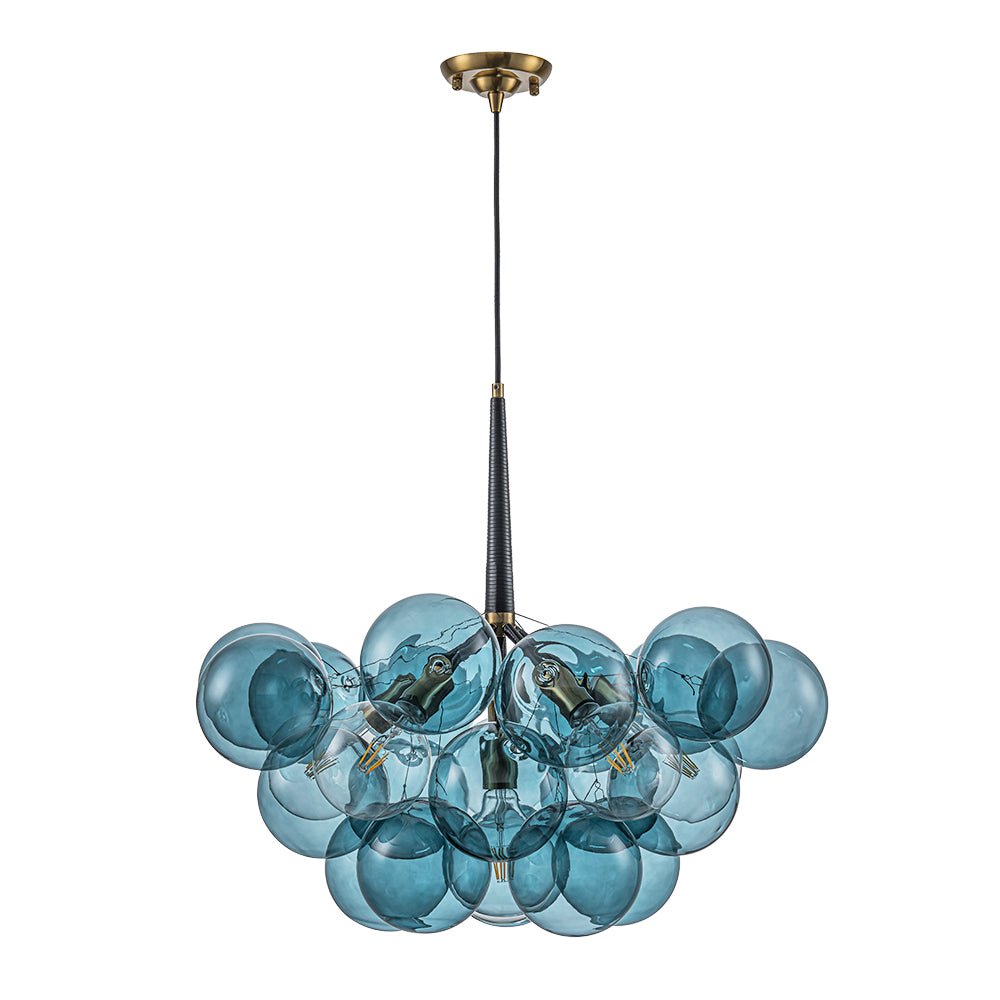 Freyza | Elvora moderner Glas-Kronleuchter – modernes Esszimmer, Wohnzimmer