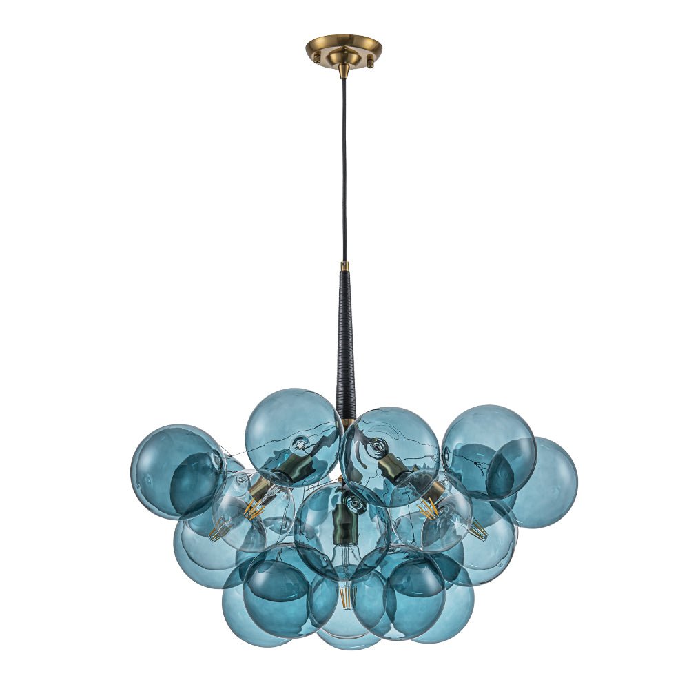 Freyza | Elvora moderner Glas-Kronleuchter – modernes Esszimmer, Wohnzimmer