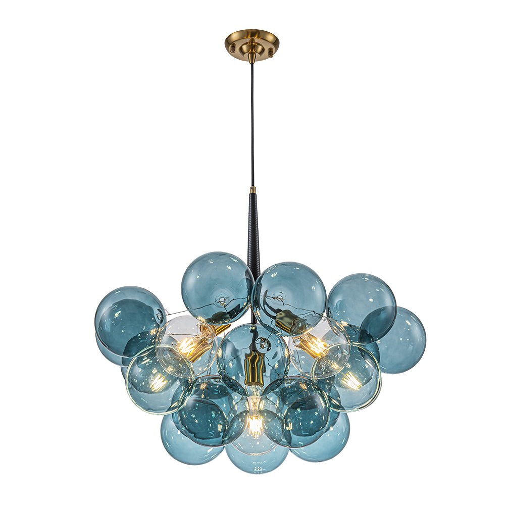 Freyza | Elvora moderner Glas-Kronleuchter – modernes Esszimmer, Wohnzimmer