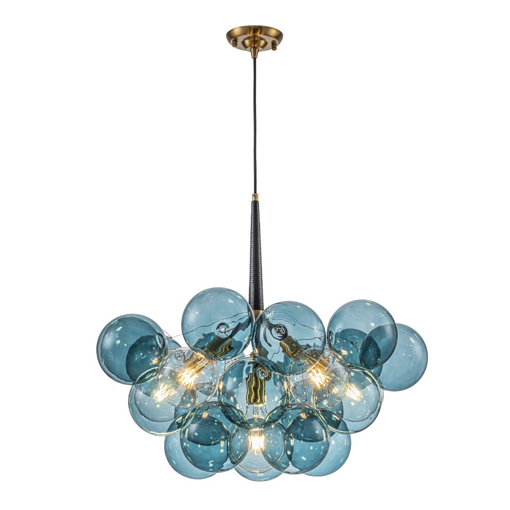 Freyza | Elvora moderner Glas-Kronleuchter – modernes Esszimmer, Wohnzimmer