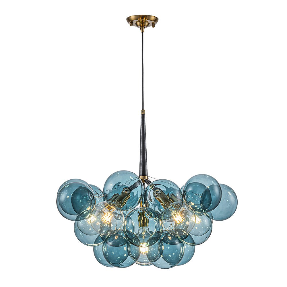 Freyza | Elvora moderner Glas-Kronleuchter – modernes Esszimmer, Wohnzimmer