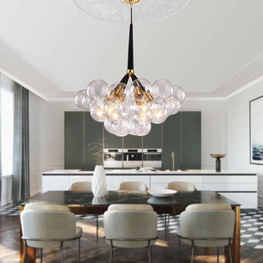 Freyza | Luniva Modern Glass Glass Chandelier – Modern Dining Room Living Room
