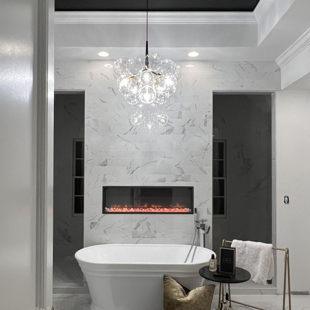 Freyza | Luniva Modern Glass Glass Chandelier – Modern Dining Room Living Room