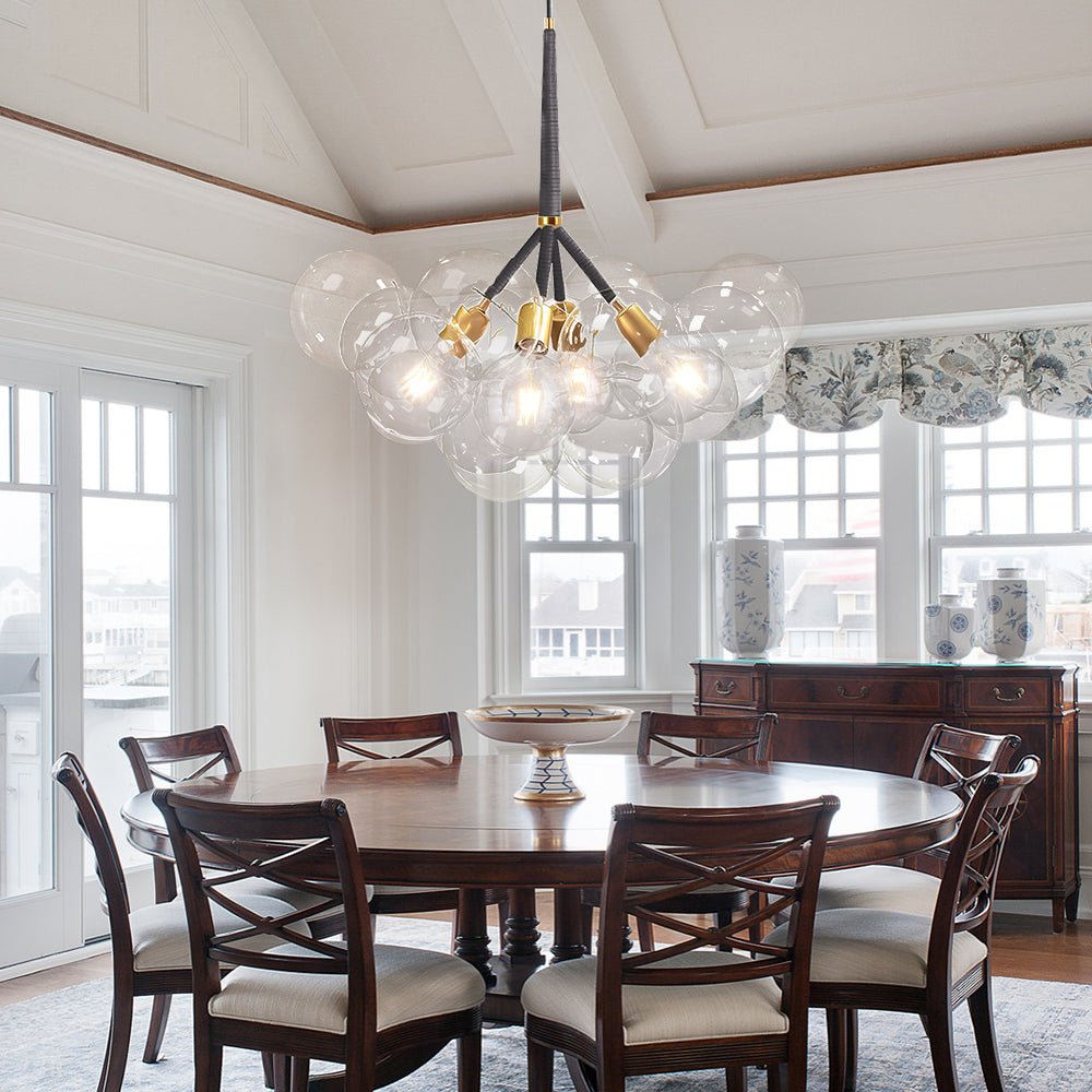 Freyza | Luniva Modern Glass Glass Chandelier – Modern Dining Room Living Room