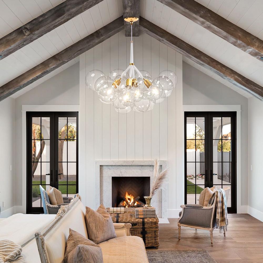 Freyza | Luniva Modern Glass Glass Chandelier – Modern Dining Room Living Room