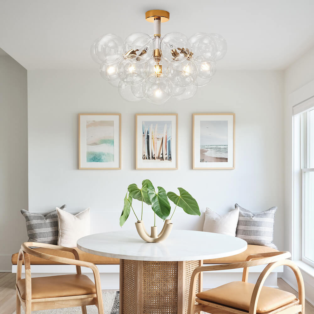Freyza | Evoke Modern Bubble Glass Chandelier – Modern Dining Room Living Room