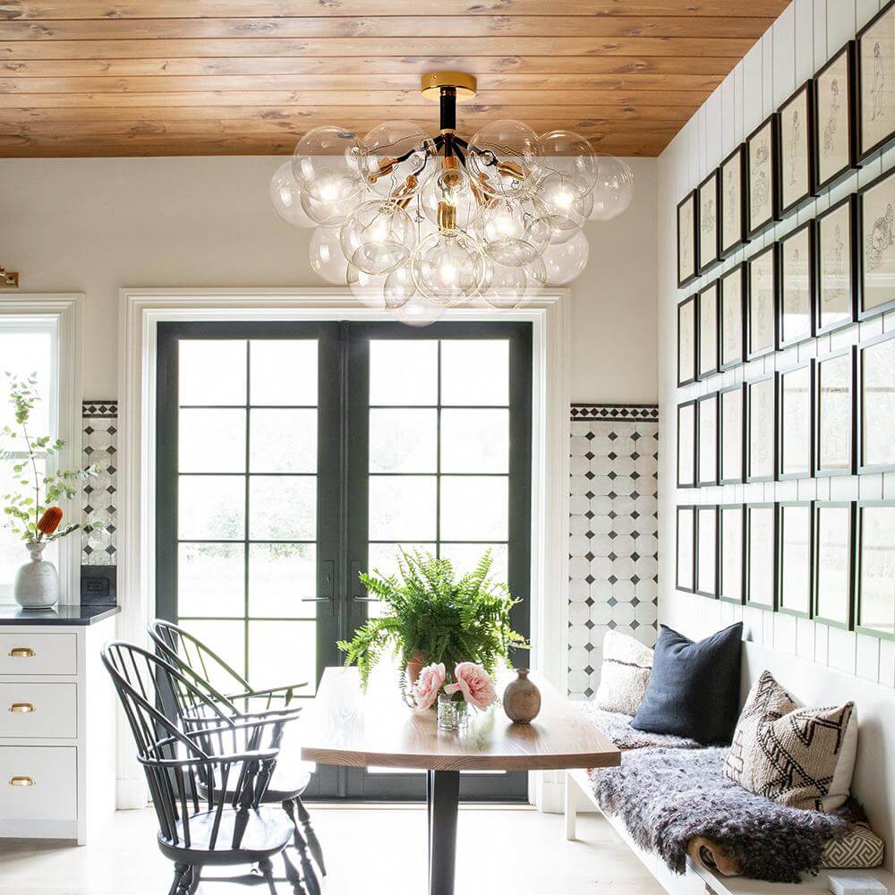Freyza | Evoke Modern Bubble Glass Chandelier – Modern Dining Room Living Room