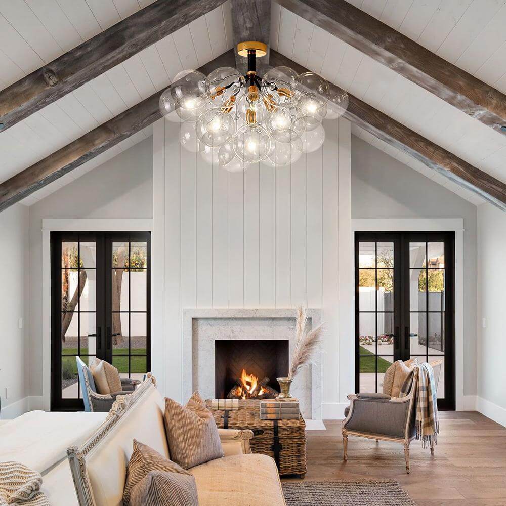 Freyza | Evoke Modern Bubble Glass Chandelier – Modern Dining Room Living Room