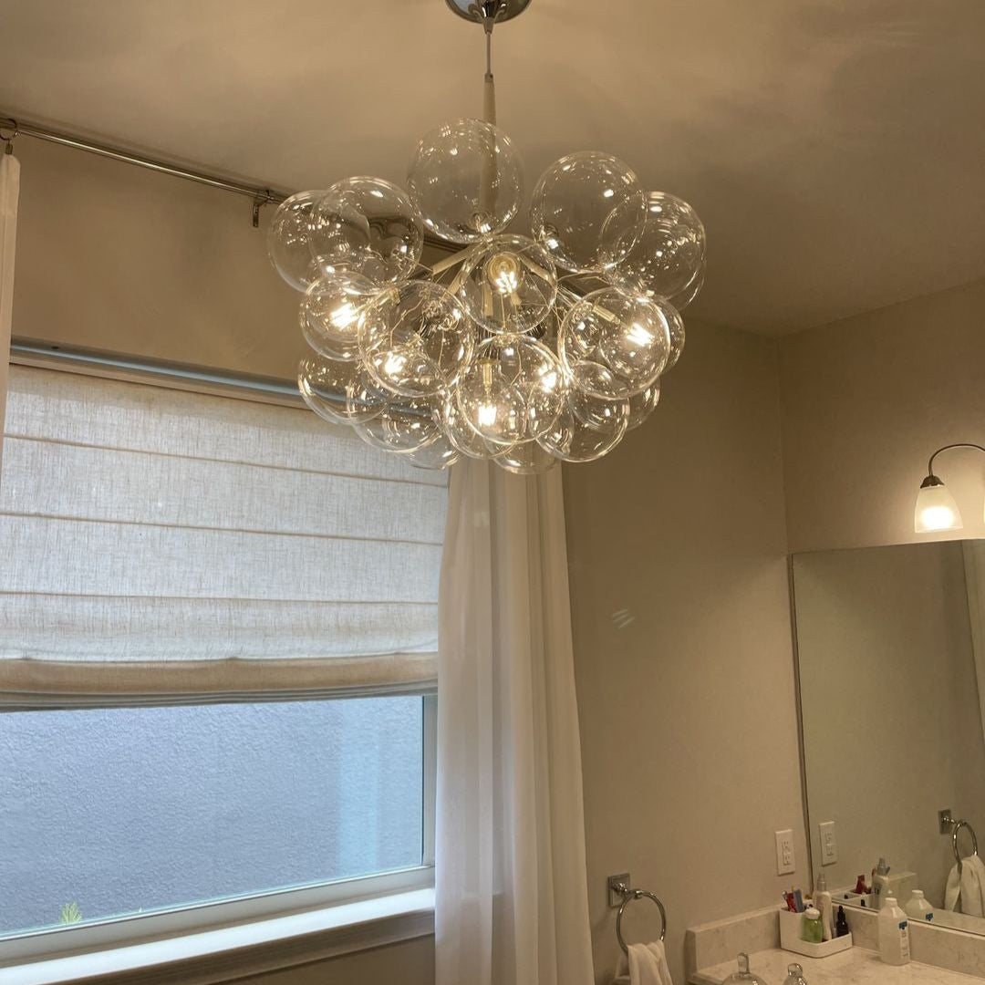 Freyza | Vesara moderner Glas-Kronleuchter – modernes Esszimmer-Wohnzimmer
