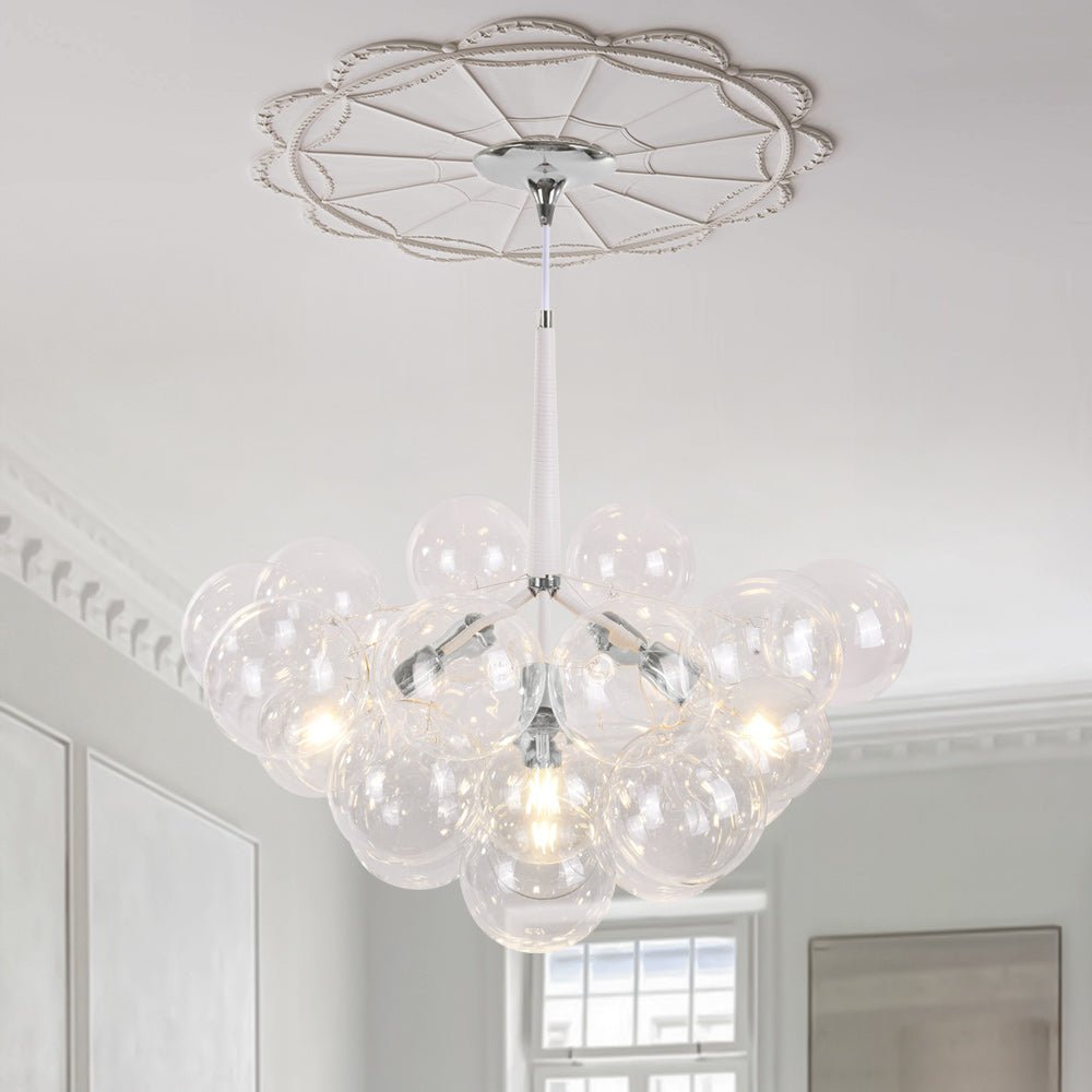 Freyza | Vesara moderner Glas-Kronleuchter – modernes Esszimmer-Wohnzimmer