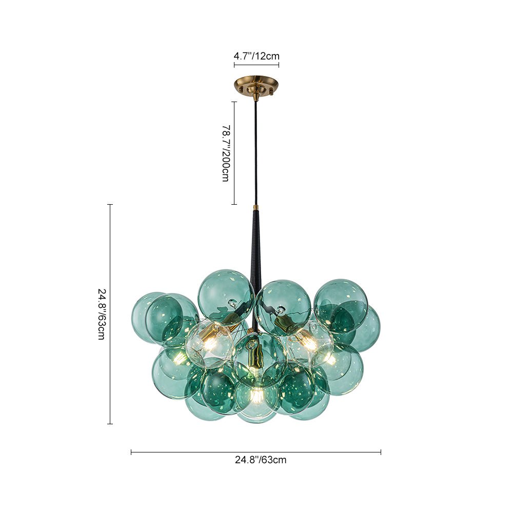 Freyza | Qvistun Modern Cluster Glass Chandelier – Modern Dining Room Living Room