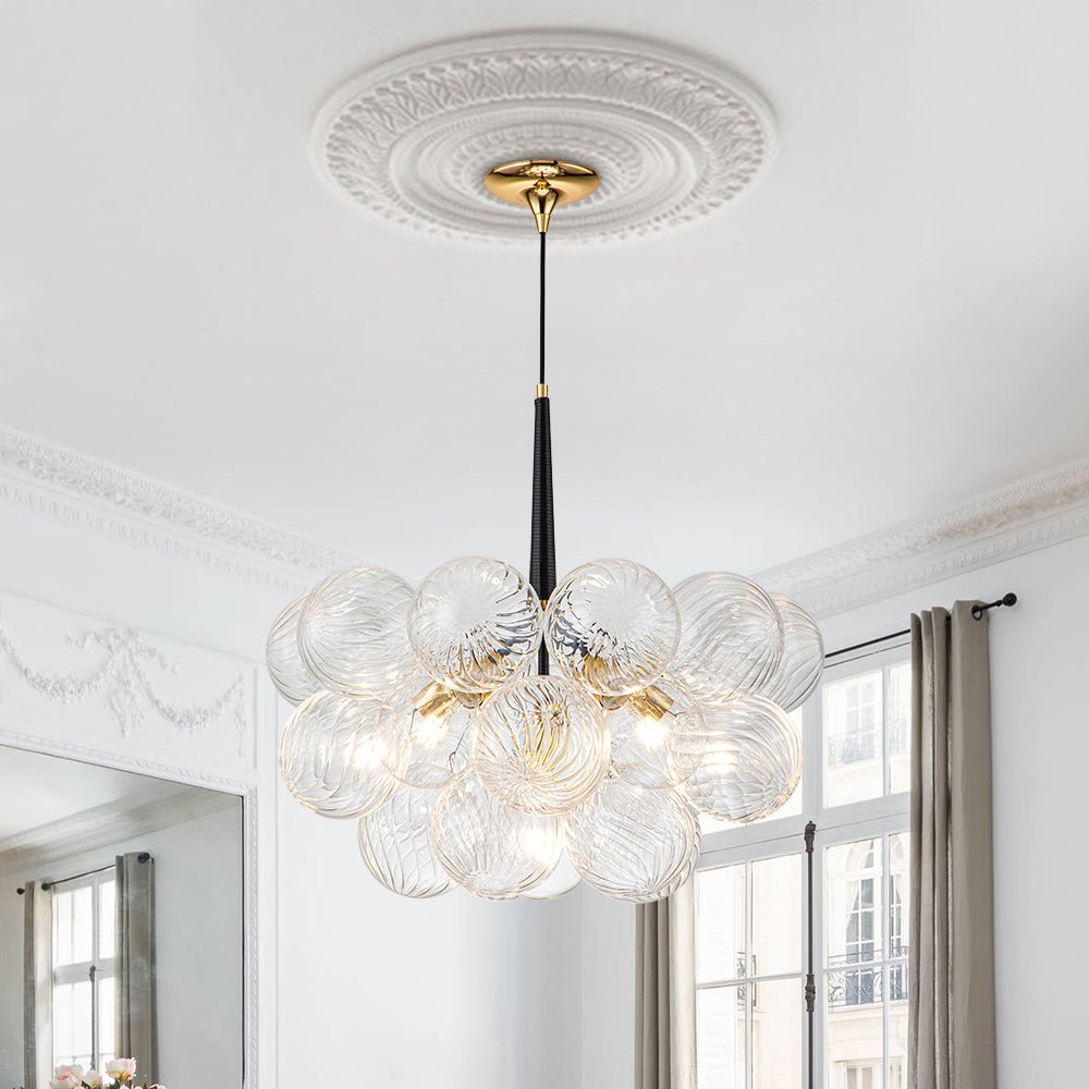 Freyza | Valion Modern Globe Glass Chandelier – Modern Dining Room Living Room