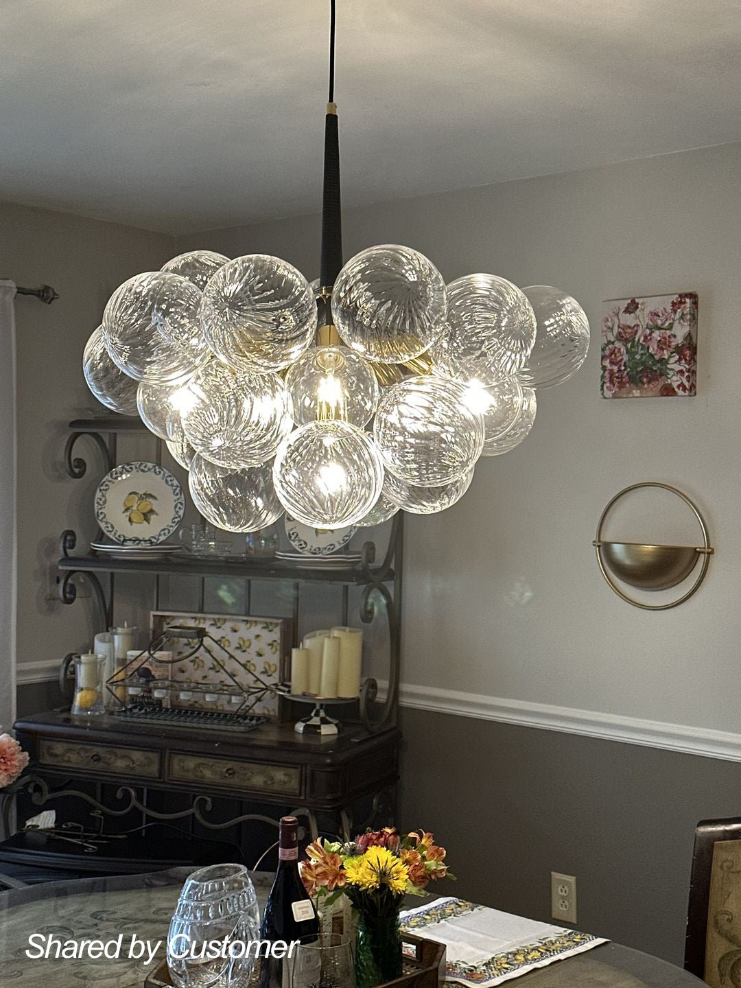 Freyza | Valion Modern Globe Glass Chandelier – Modern Dining Room Living Room