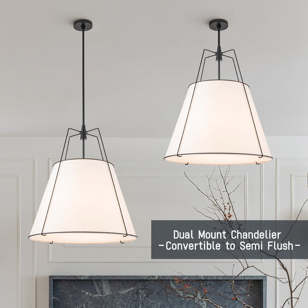 Freyza | Seriva Modern Fabric Fabric Ceiling Light – Modern Bedroom Living Room