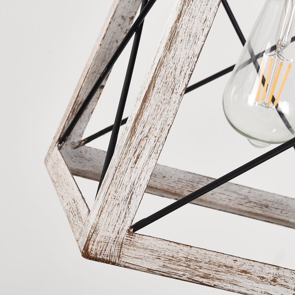 Freyza | Modern Linear Faux Wood Chandelier – Modern Dining Room Living Room
