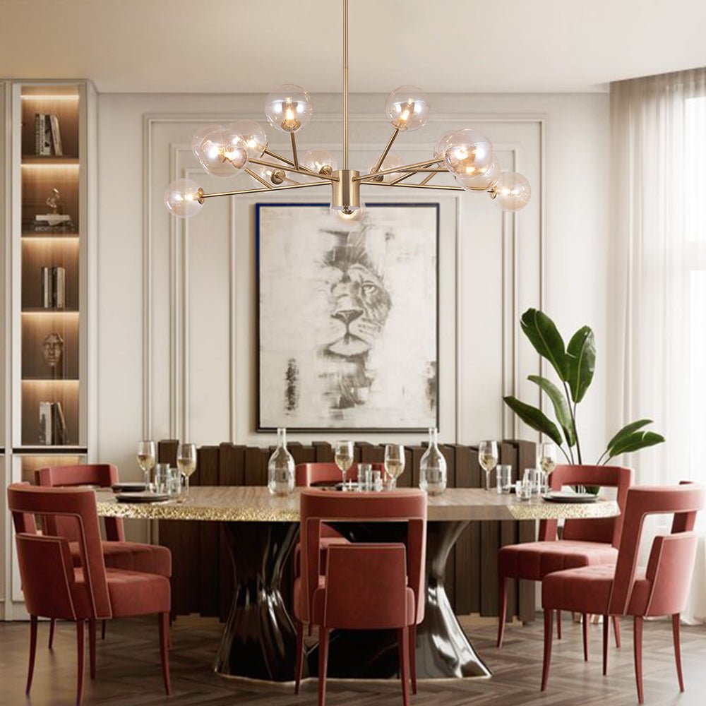 Freyza | Seriva moderner Kronleuchter aus Glas – modernes Esszimmer, Wohnzimmer