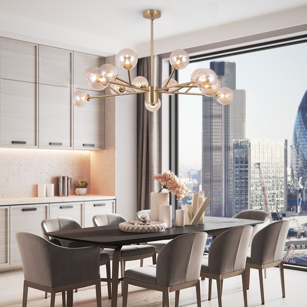 Freyza | Seriva moderner Kronleuchter aus Glas – modernes Esszimmer, Wohnzimmer
