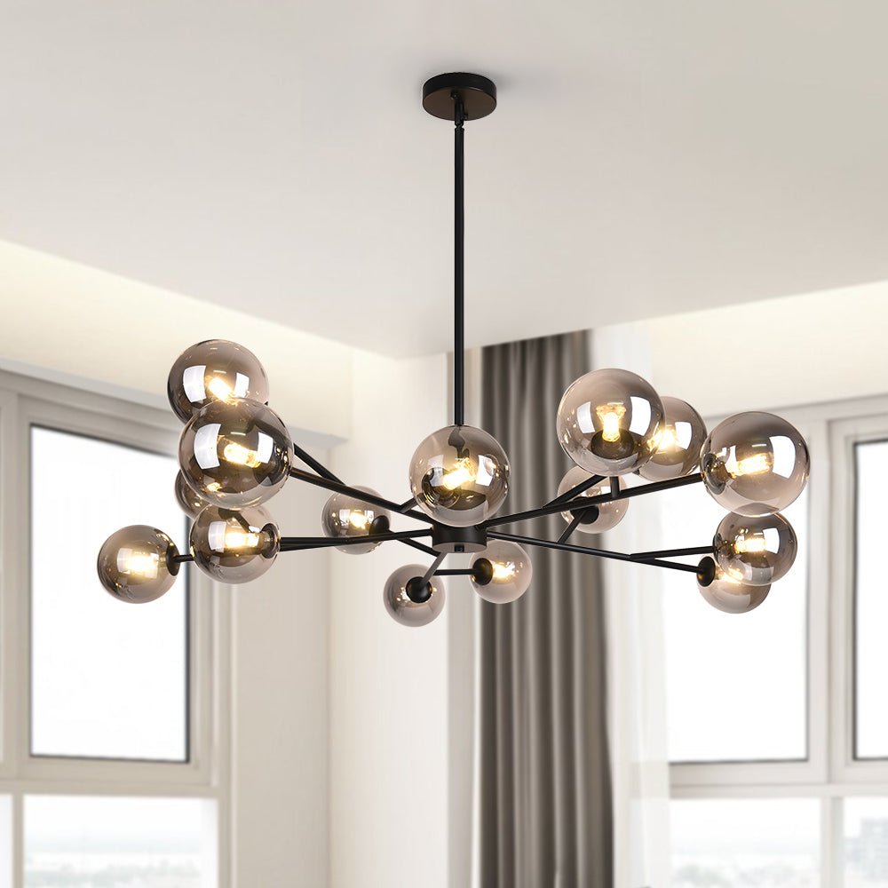 Freyza | Seriva moderner Kronleuchter aus Glas – modernes Esszimmer, Wohnzimmer