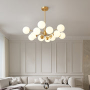Freyza | Glazia Minimalist Opal Glass Opal Chandelier – Minimalist Dining Room Living Room