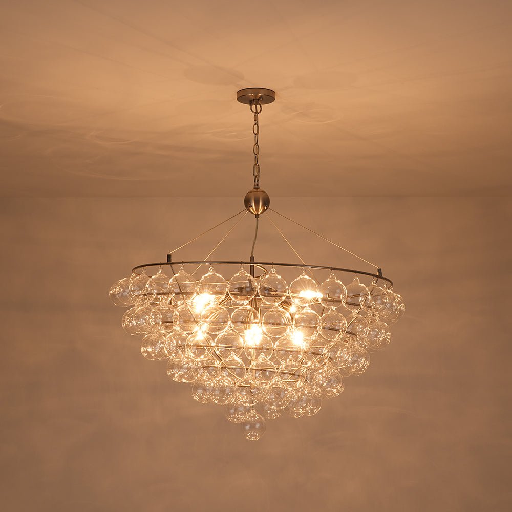 Freyza | Qvistuvyx Übergroße Spiral-Glas-Pendelleuchte – Esszimmer, Wohnzimmer