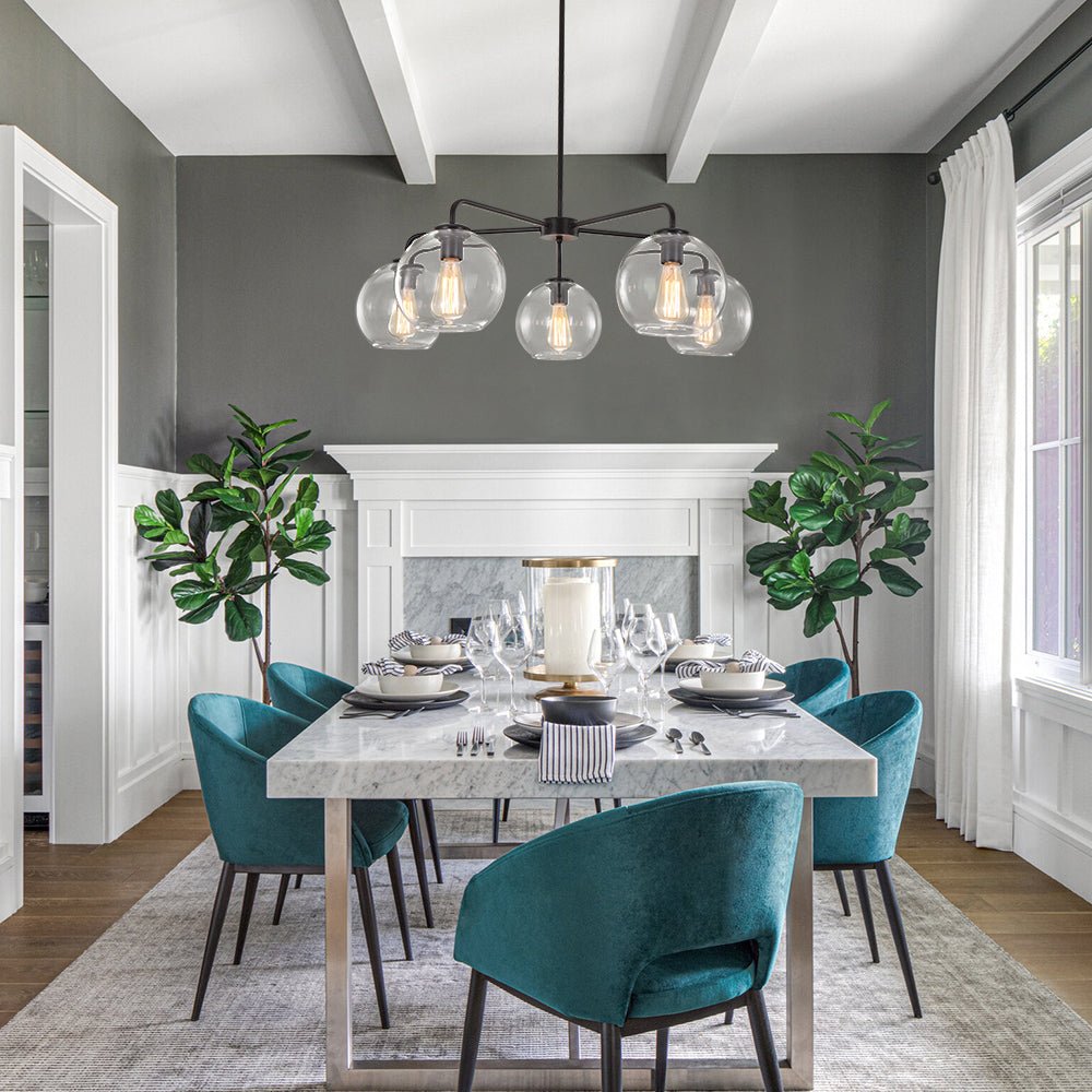 Freyza | Sifuli Modern Glass Glass Chandelier – Modern Dining Room Living Room