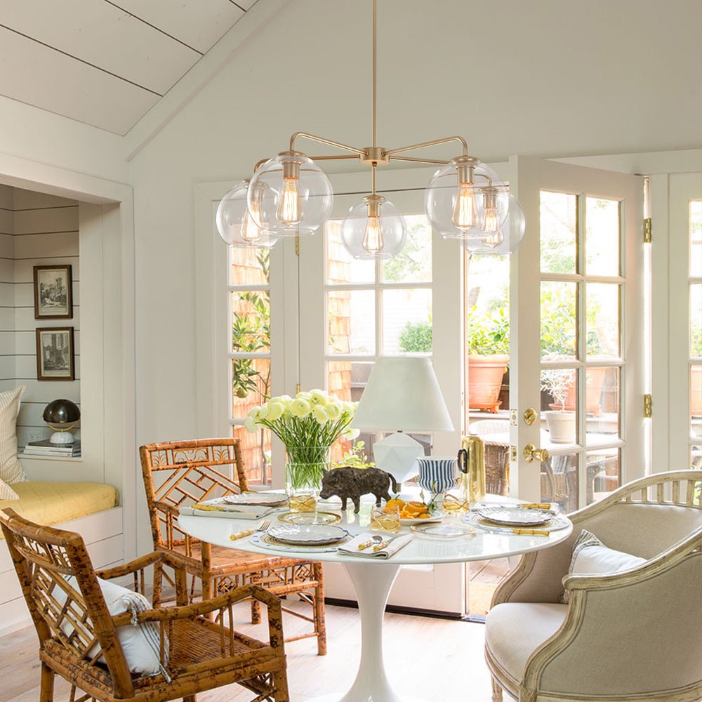 Freyza | Sifuli Modern Glass Glass Chandelier – Modern Dining Room Living Room