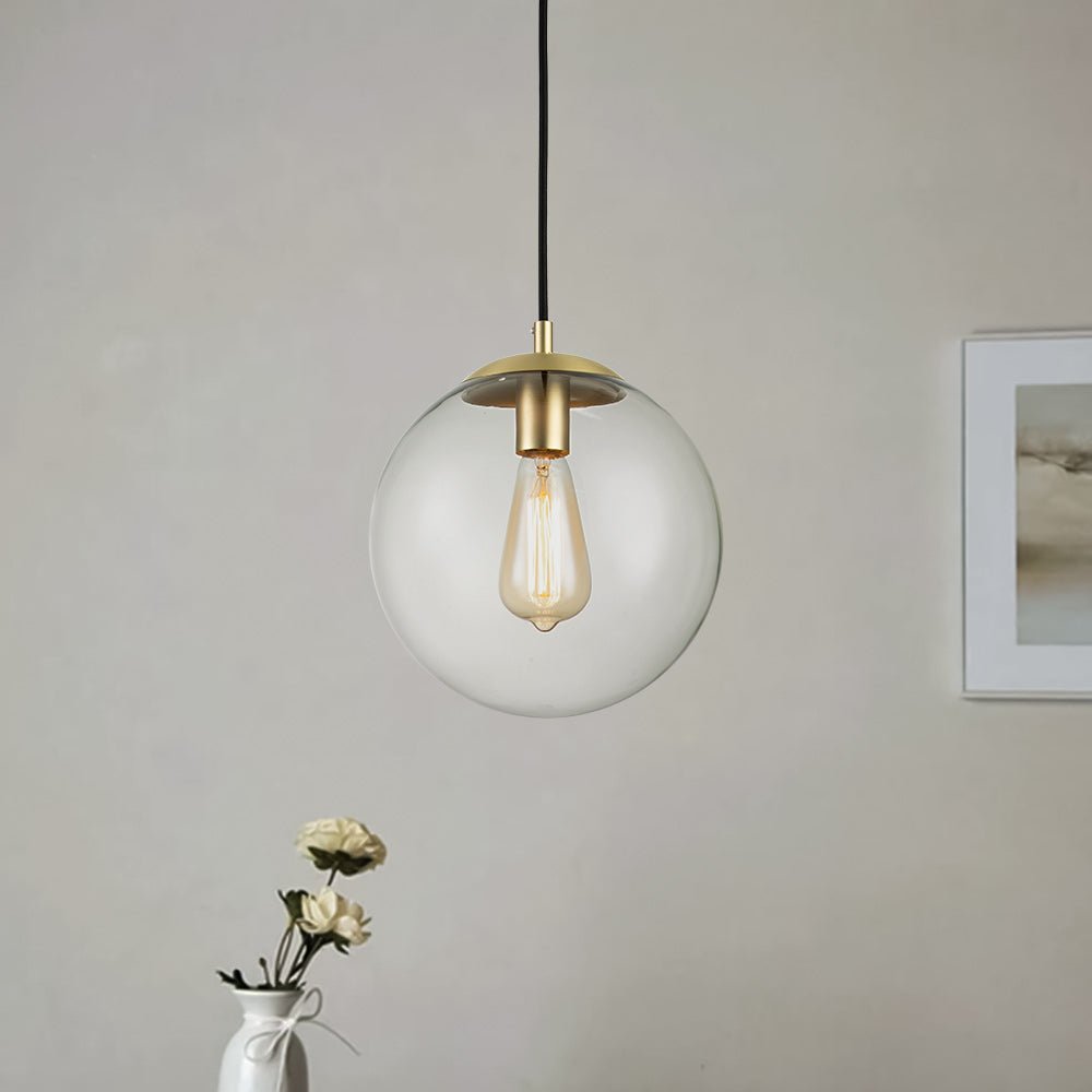 Freyza | Xenuvox Simple Globe Glass Pendant Light – Kitchen Dining Room