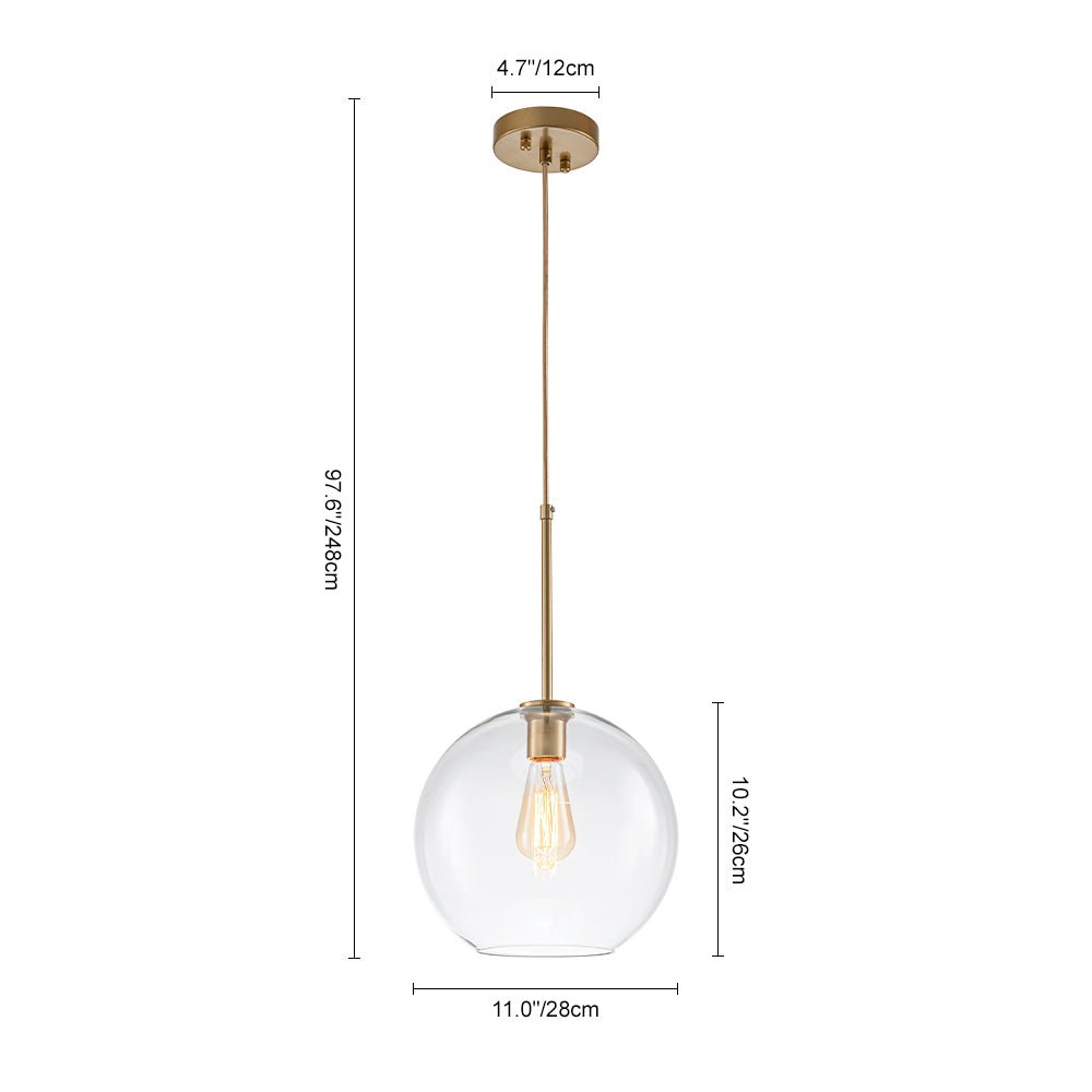 Freyza | Gloriana Simple Mid-Century Glass Pendant Light – Mid-Century Kitchen Dining Room