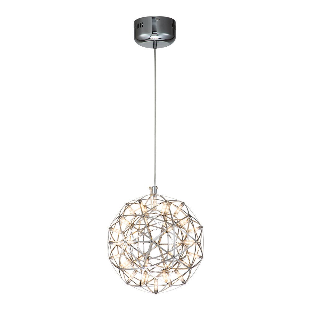 Freyza | Roter LED-Funkel-Kronleuchter – Esszimmer Wohnzimmer