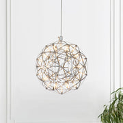 Freyza | Roter LED-Funkel-Kronleuchter – Esszimmer Wohnzimmer