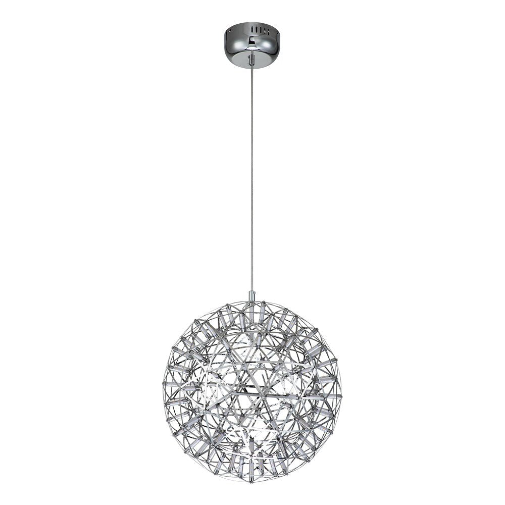 Freyza | Roter LED-Funkel-Kronleuchter – Esszimmer Wohnzimmer