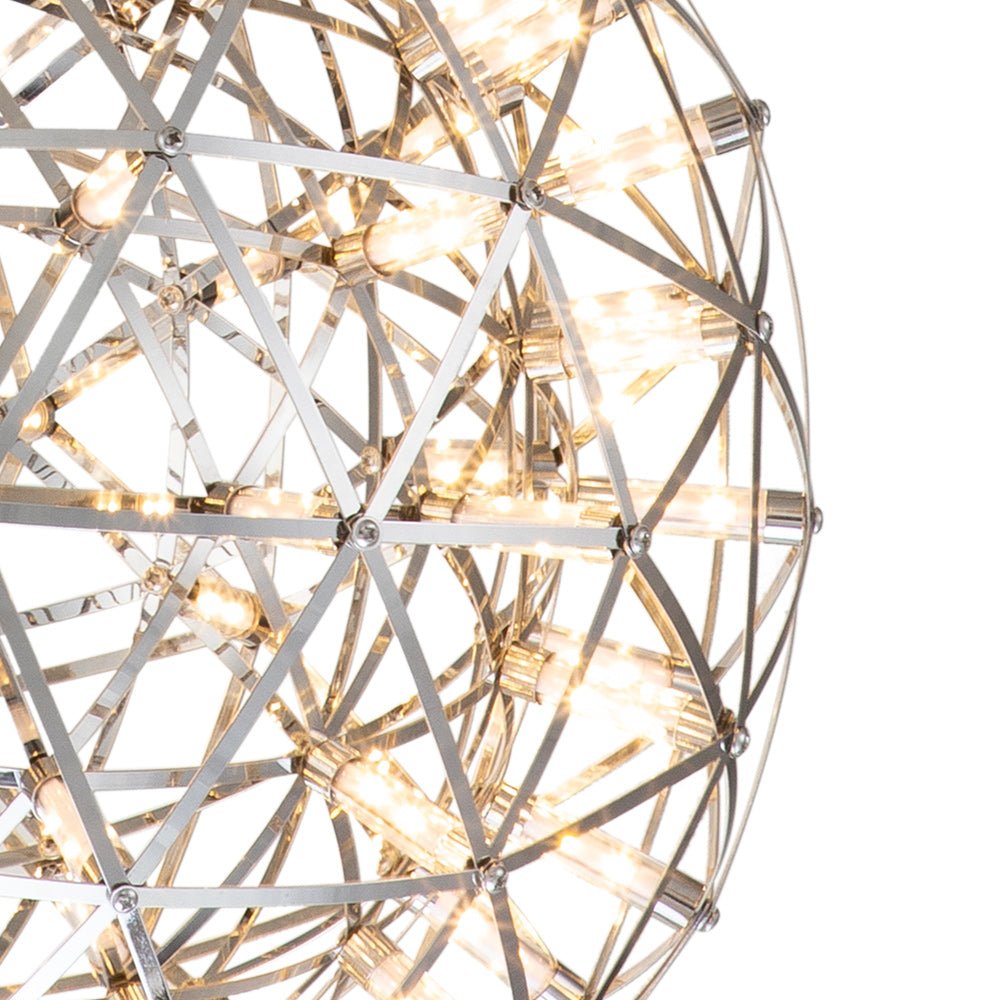 Freyza | Roter LED-Funkel-Kronleuchter – Esszimmer Wohnzimmer