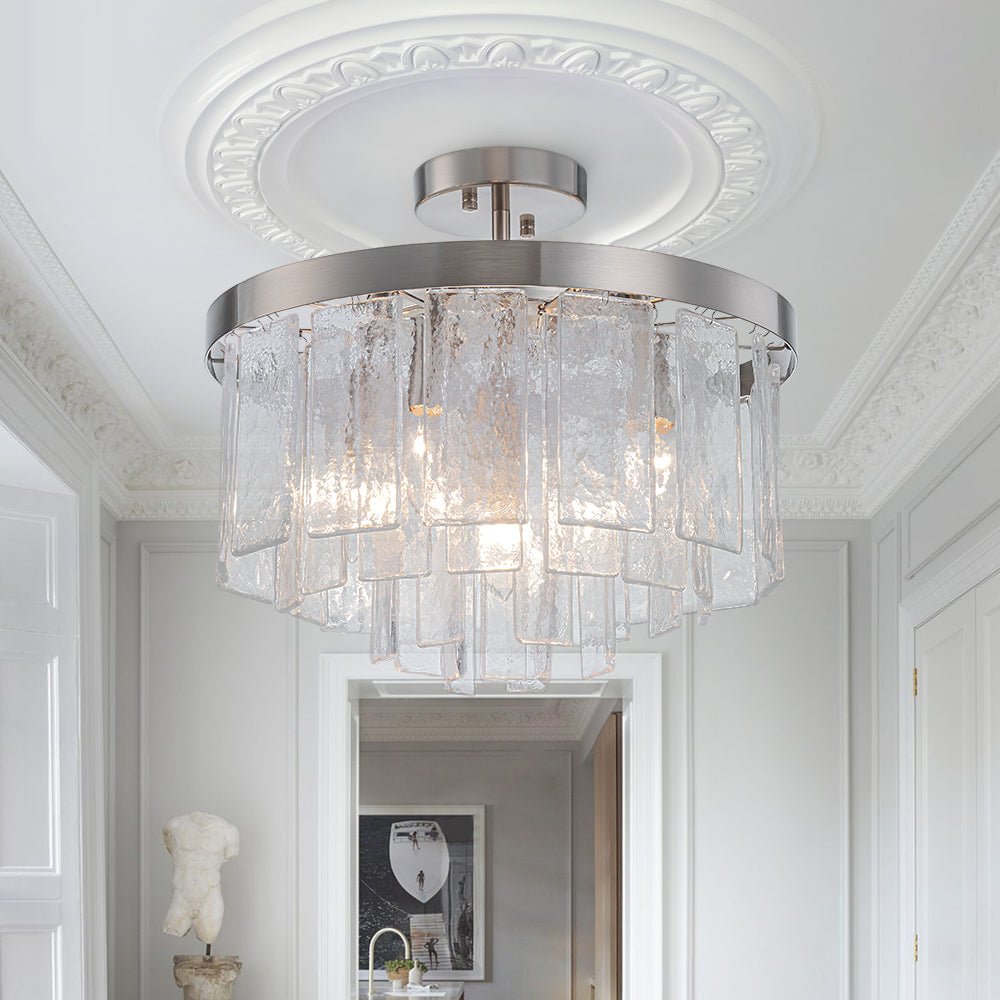 Freyza | Stilla Traditional Glass Glass Ceiling Light – Traditional Bedroom Living Room
