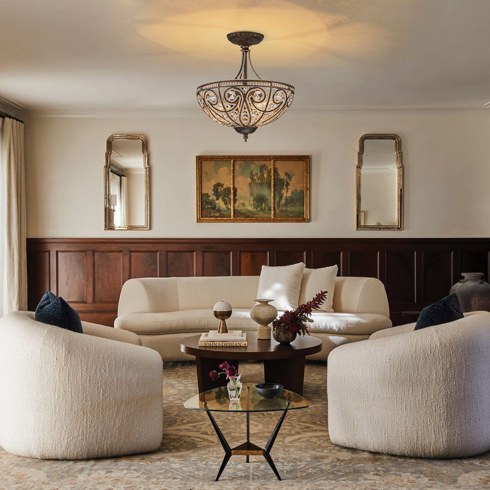 Freyza | Vatnuli Traditional Antique Crystal Antique Ceiling Light – Traditional Bedroom Living Room