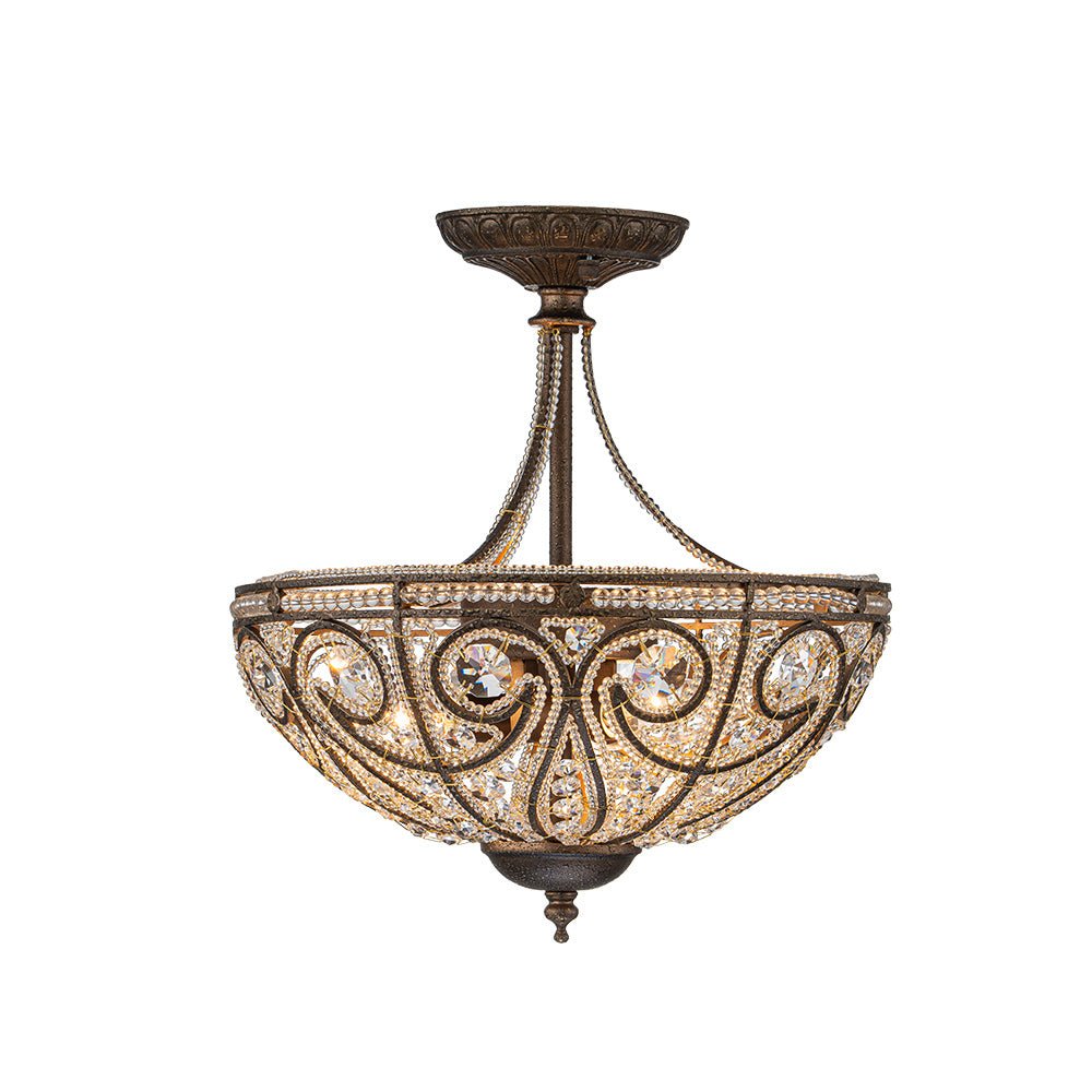 Freyza | Vatnuli Traditional Antique Crystal Antique Ceiling Light – Traditional Bedroom Living Room