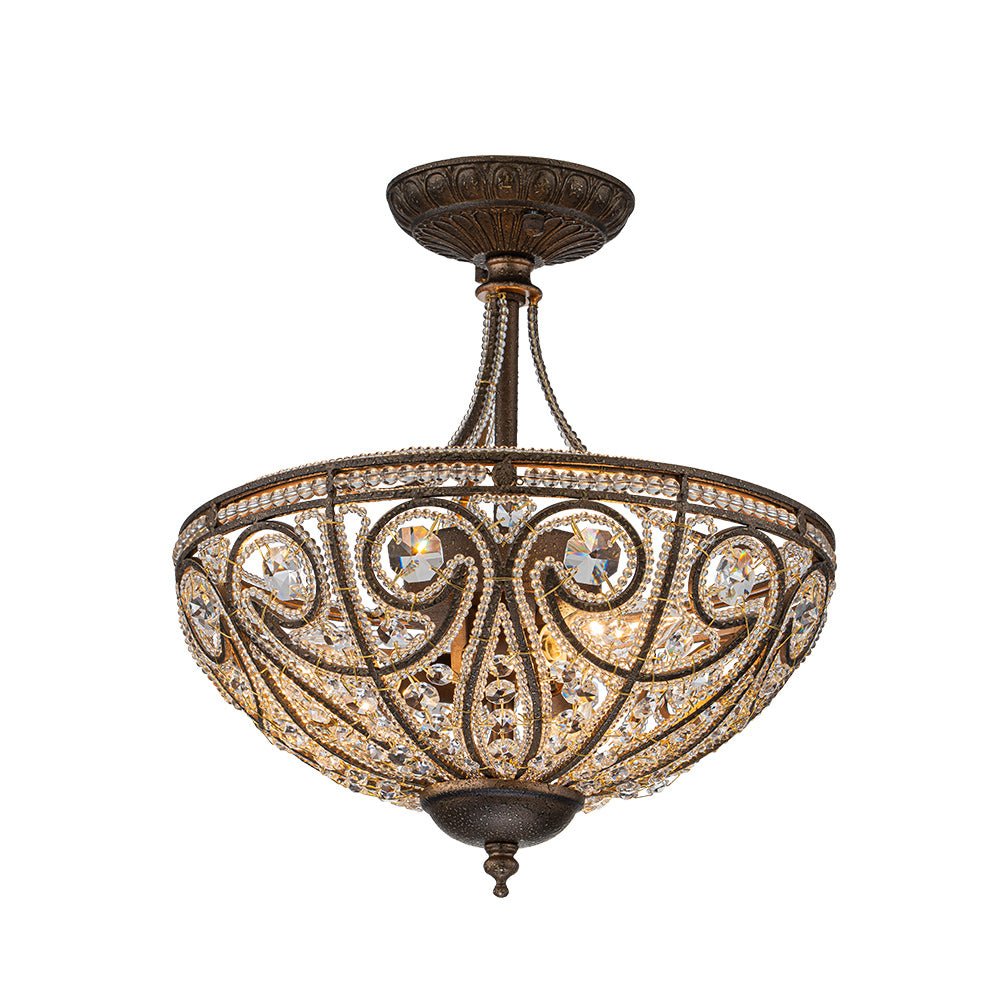 Freyza | Vatnuli Traditional Antique Crystal Antique Ceiling Light – Traditional Bedroom Living Room