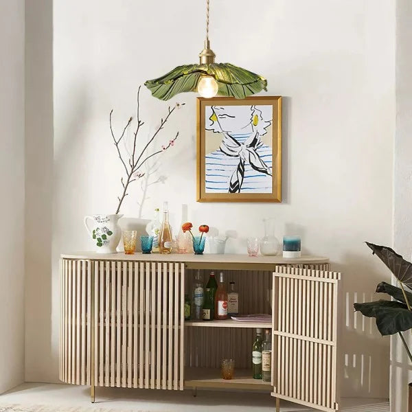 Plafonnier affleurant en verre fleuri Freyza | Calia – chambre, couloir, cuisine