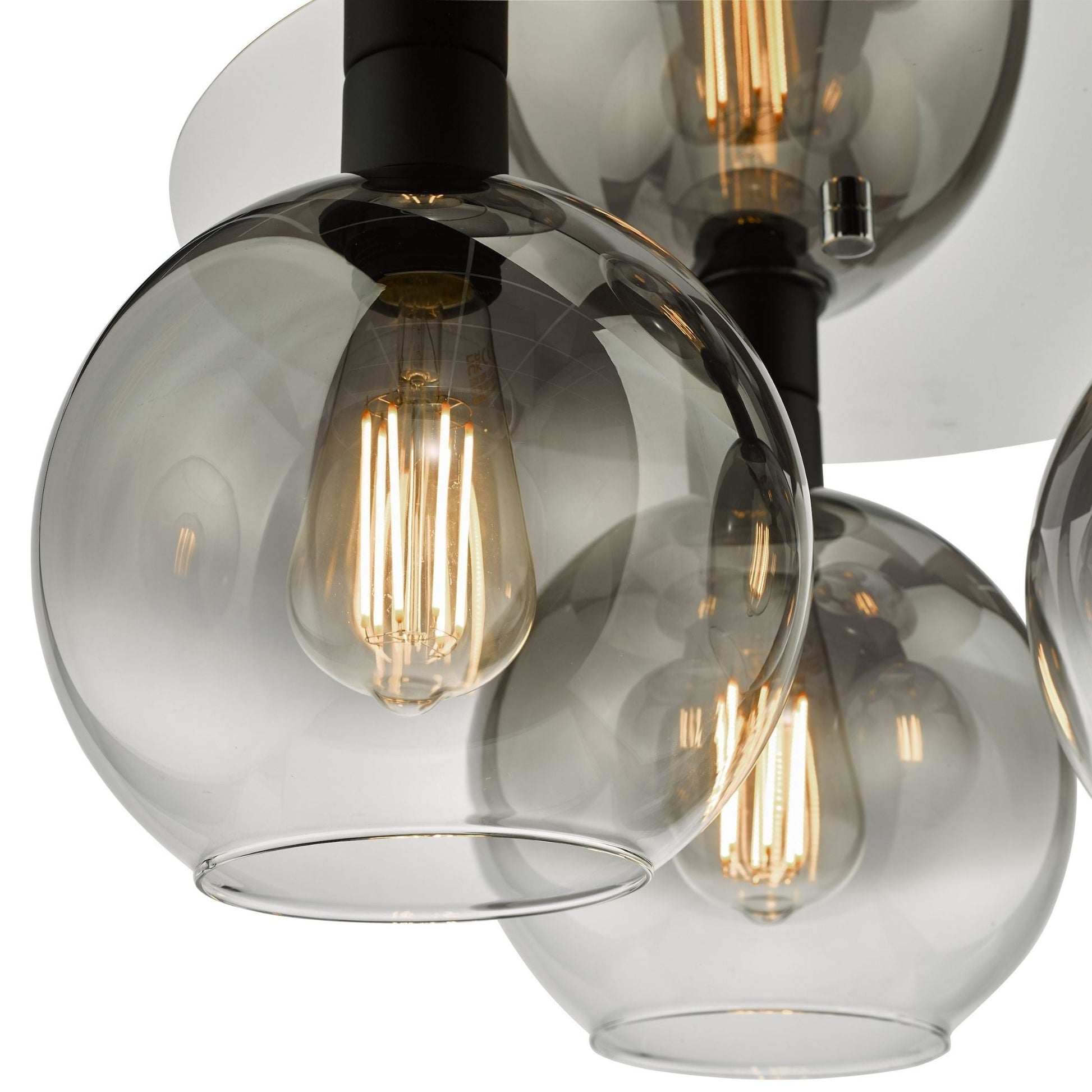 LycianGlow | Elegant Modern Black Ombre Glass Ceiling Light Fixture 4
