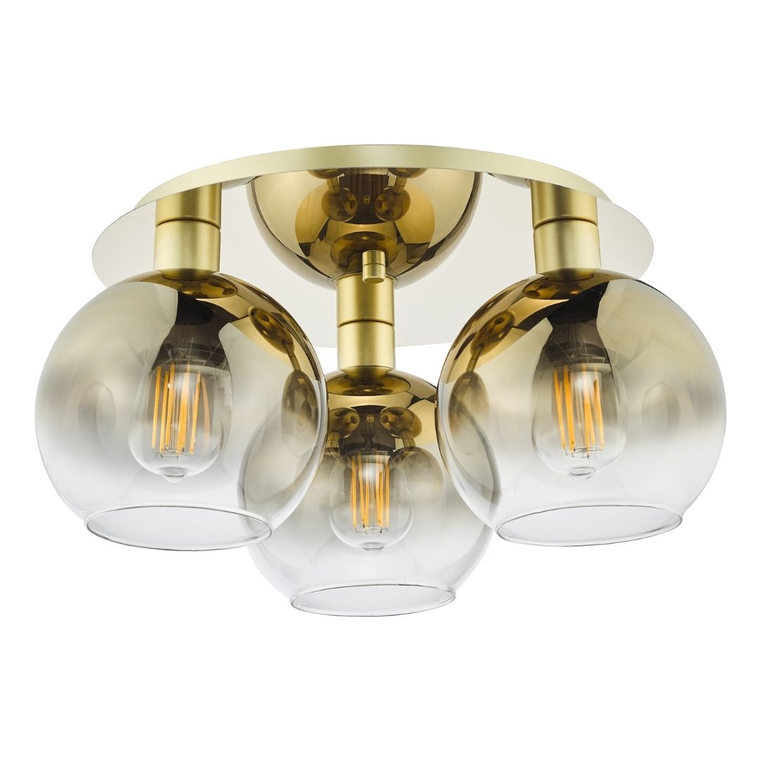 LyciaGlow | Elegant Modern Gold Ombre Glass Ceiling Light 3