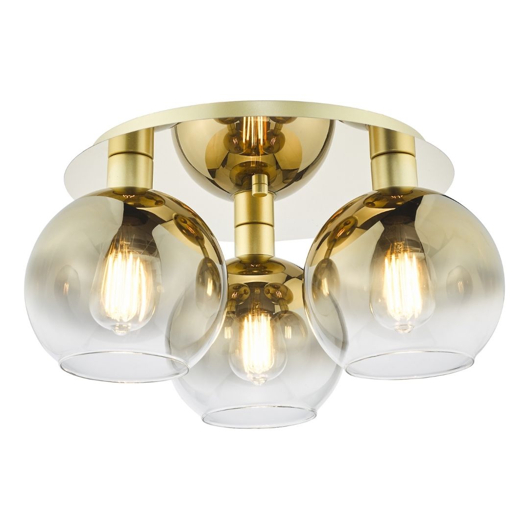 LyciaGlow | Elegant Modern Gold Ombre Glass Ceiling Light 4