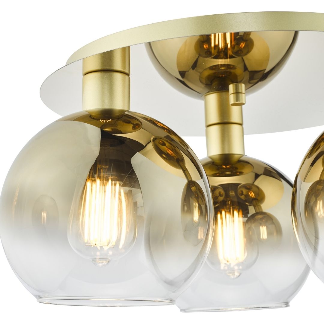 LyciaGlow | Elegant Modern Gold Ombre Glass Ceiling Light 5
