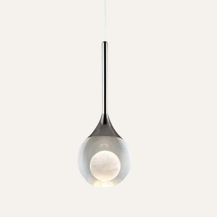 Freyza - Moon Clear Glass Ball Pendant Light