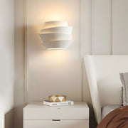 Freyza - Modern White Layered Wall Sconce – Half-Cylinder Iron 2-Light (G9 & 10x30cm)