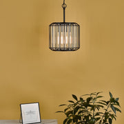 Freyza - Naeva Satin Black and Crystal Ceiling Pendant