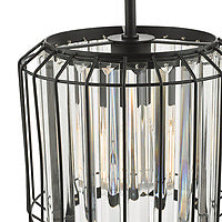Freyza - Naeva Satin Black and Crystal Ceiling Pendant