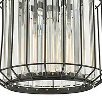 Freyza - Naeva Satin Black and Crystal Ceiling Pendant