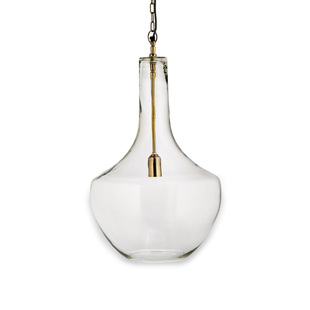 Freyza - Nkuku Agatarla Recycled Clear Glass Pendant Large