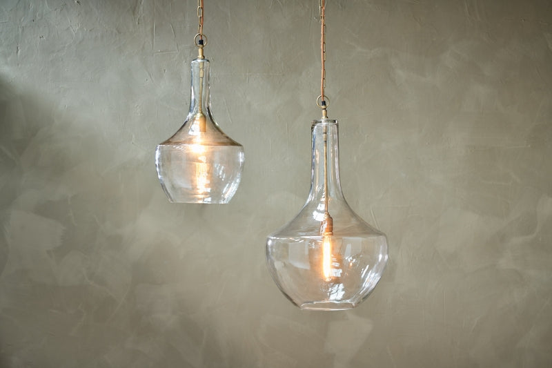 Freyza - Nkuku Agatarla Recycled Clear Glass Pendant Large