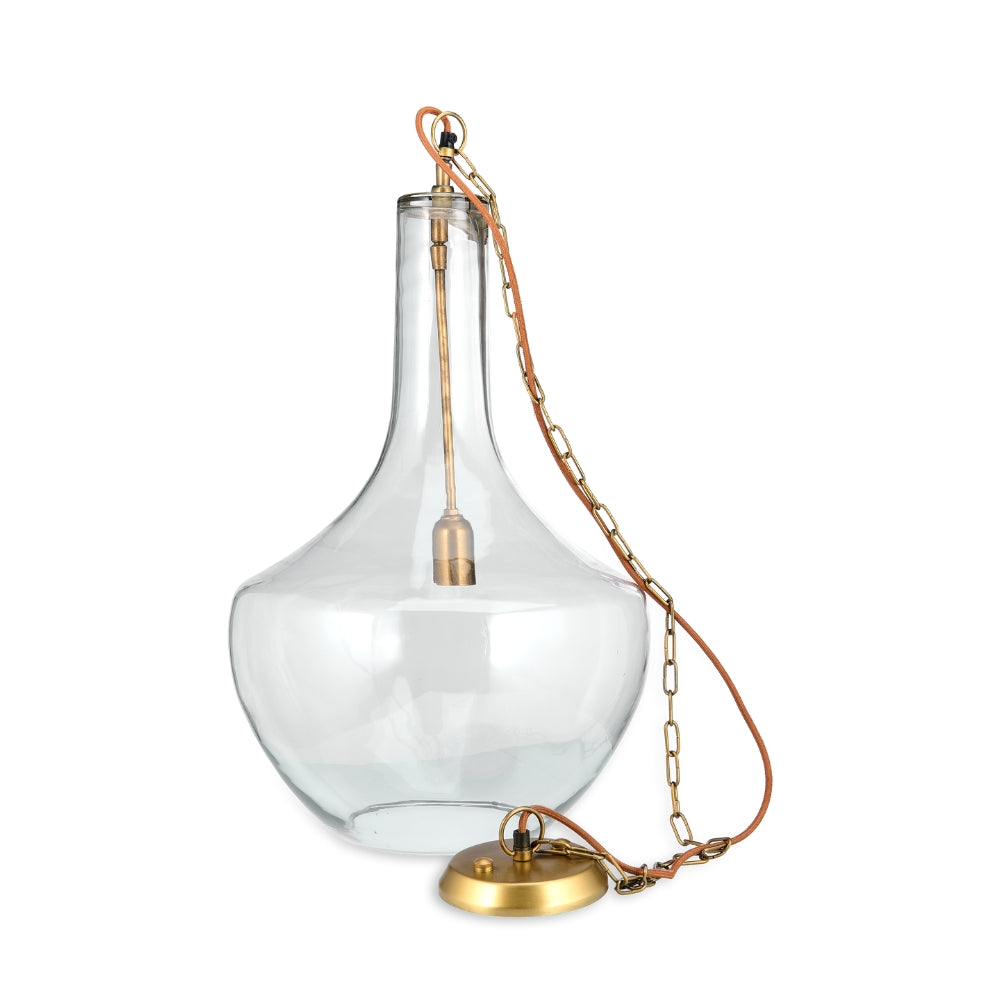 Freyza - Nkuku Agatarla Recycled Clear Glass Pendant Large
