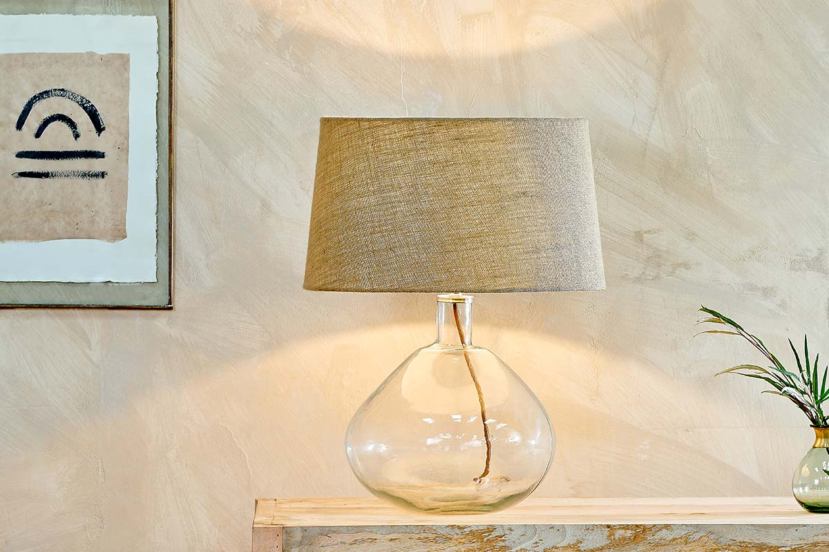 BabaGlass | Elegant Recycled Clear Glass Table Lamp for Living Room 1